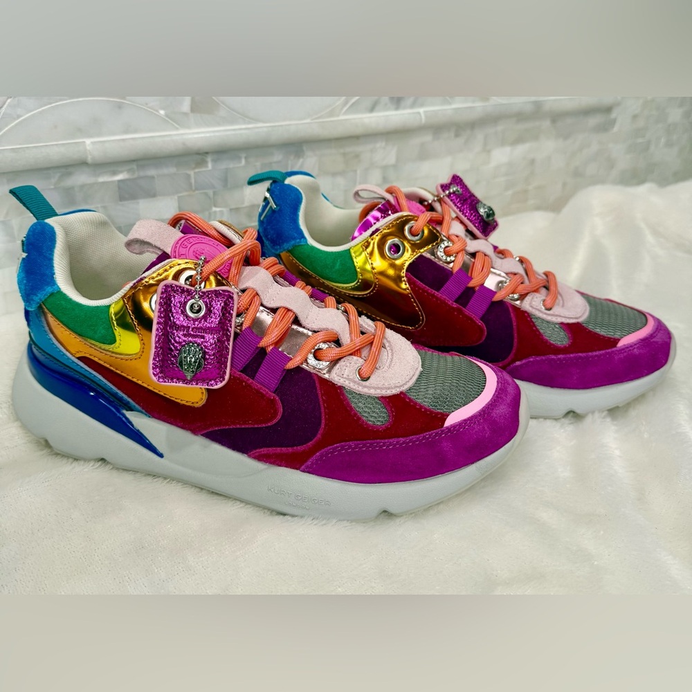 NWT Kurt Geiger Runner Multicolor Sneakers - matching crossbody listed separate
